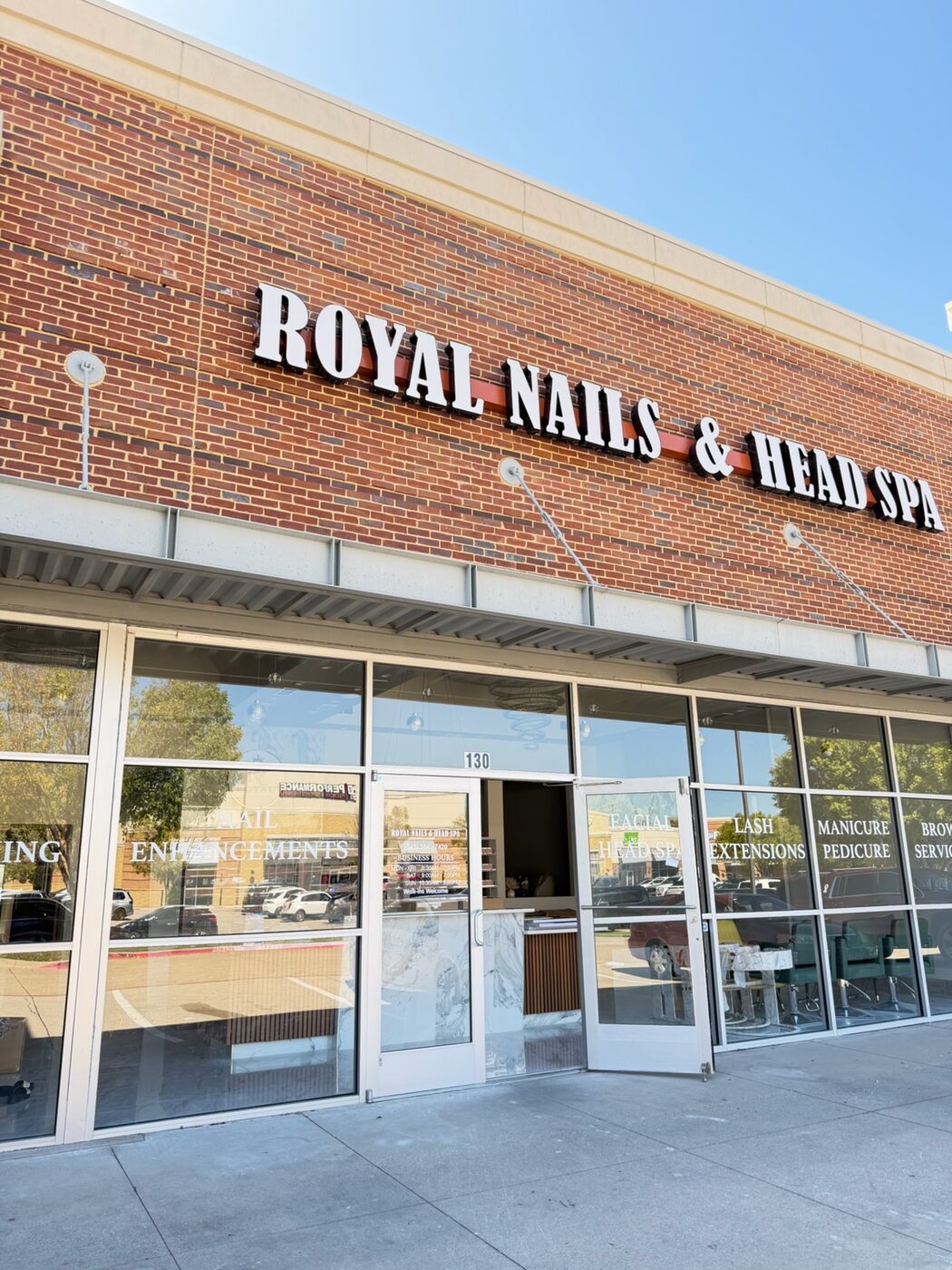 The Royal Nails & Head Spa storefront, Suite 130 on Windhaven Parkway in Plano